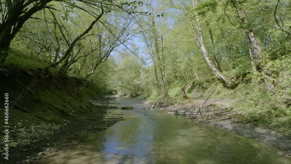 The North Caucasus. Mountain river Zhane in the springtime. The North Caucasus. Mountain river Zhane in the springtime.