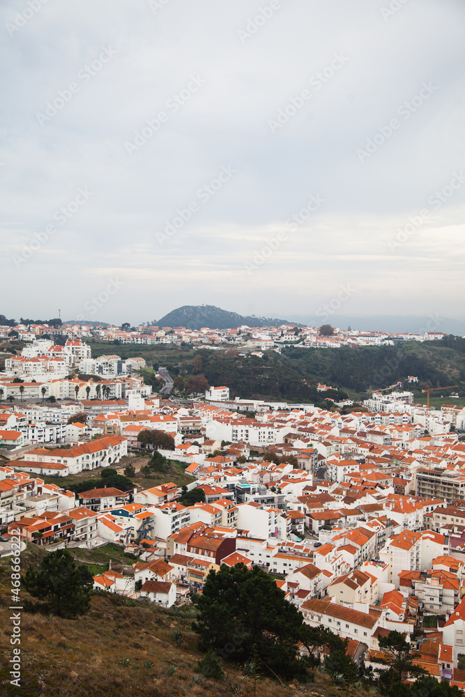 Fototapeta premium View of the city of Nazare, Portugal