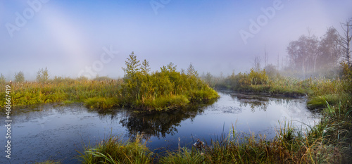 autumn panorama, river