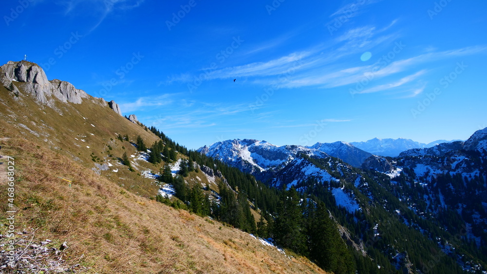 Füssen, Deutschland: Winteranfang in den Alpen (am Branderschrofen)