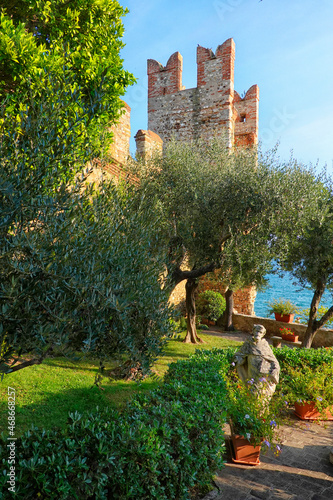 Scaligero Castle in Sirmione on Lake Garda, Lombardy, Italy  photo
