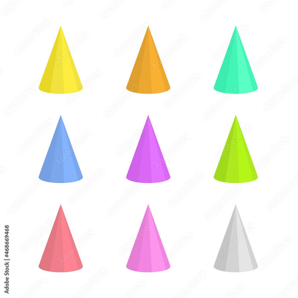 Set of volumetric triangular cones Set of volumetric triangular cones