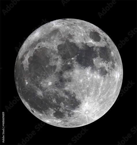Fototapeta Naklejka Na Ścianę i Meble -  realistic full moon