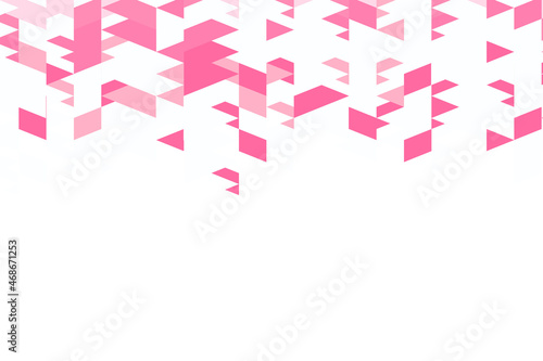 Polygonal pink mosaic background. Abstract low poly vector illustration. Triangular pattern, copy space. Template geometric business design with triangle for poster, banner, card, flyer