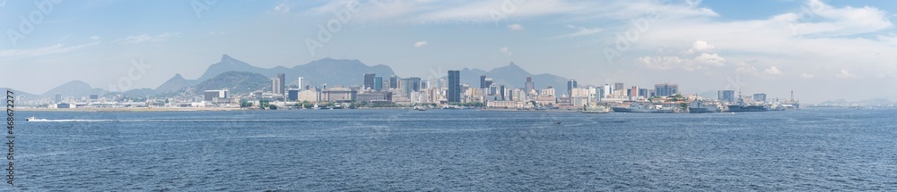 View of Rio de Janeiro downtown from the sea, Brazil. View of Rio de Janeiro downtown from the sea, Brazil.