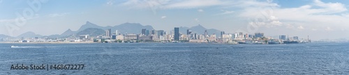 View of Rio de Janeiro downtown from the sea, Brazil. photo