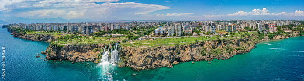 Obraz premium Antalya Duden Waterfall Panorama