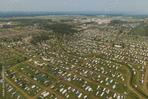 Konstfotografi Airshow from the Sky in A Blimp