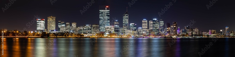Naklejka premium Perth Night Panorama