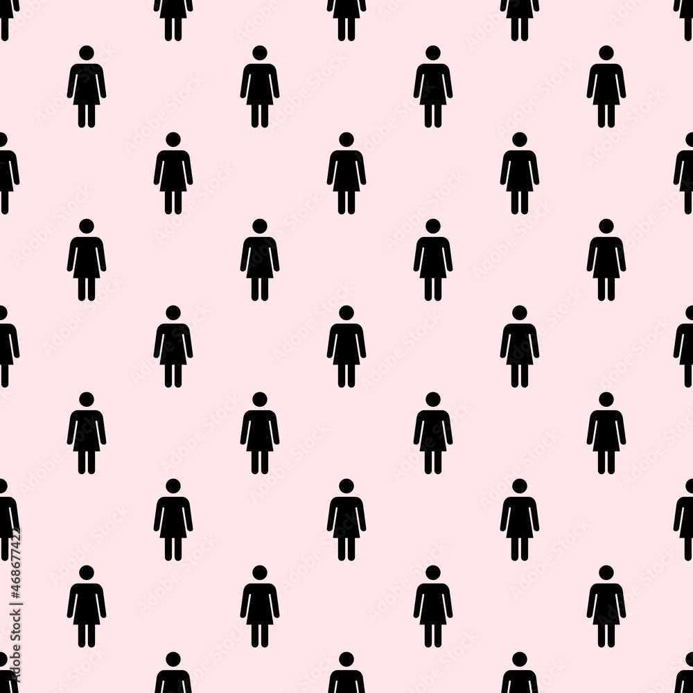 seamless pattern with woman icon vector,group of people background. seamless pattern with woman icon vector,group of people background.