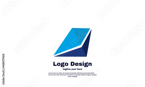 illustrator abstract creative company concept business logo design vector