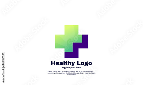 illustrator healthcare logo design vector icon gradient color