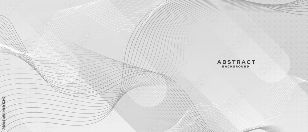 Gray and white abstract background with wavy lines. Digital future technology concept. vector illustration. Gray and white abstract background with wavy lines. Digital future technology concept. vector illustration.
