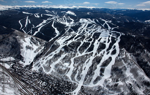Vail Colorado.  Aerial image taken from a Cessna 182. photo