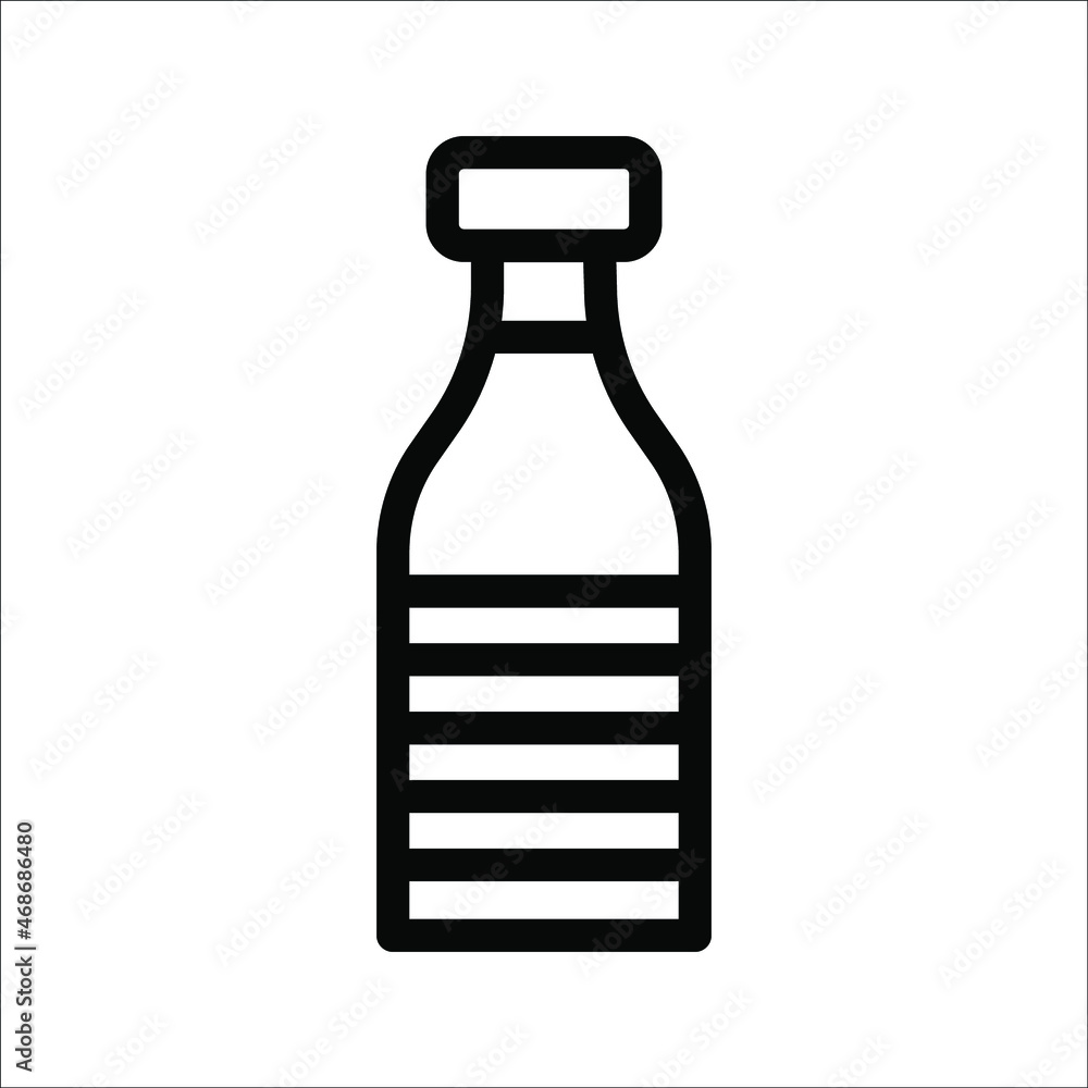 bottle icon in trendy flat design, on white background. bottle icon in trendy flat design, on white background.