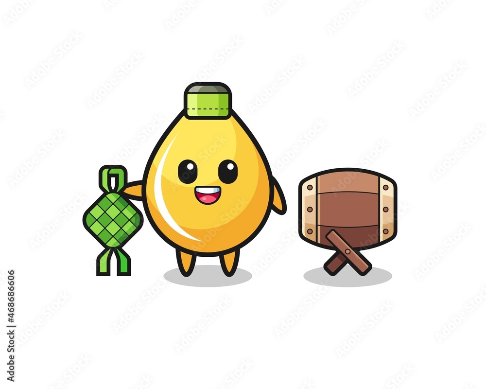 honey drop muslim character are celebrating Eid Al Fitr honey drop muslim character are celebrating Eid Al Fitr