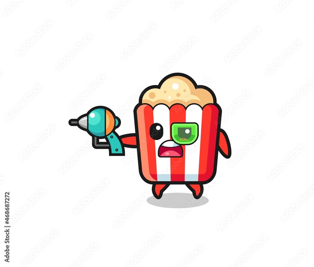 cute popcorn holding a future gun cute popcorn holding a future gun