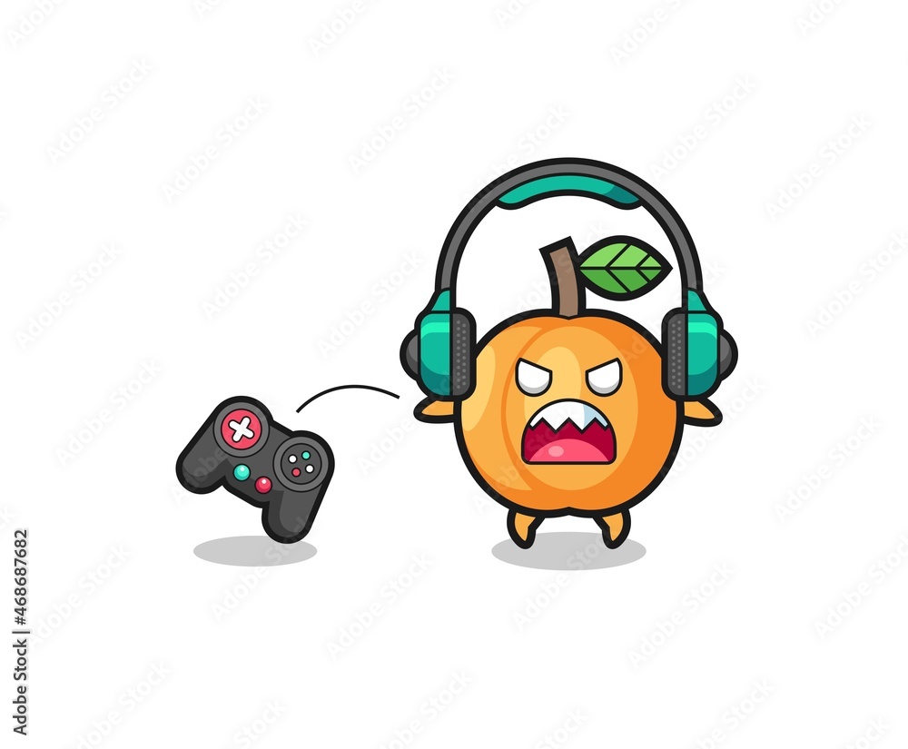 apricot gamer mascot is angry apricot gamer mascot is angry