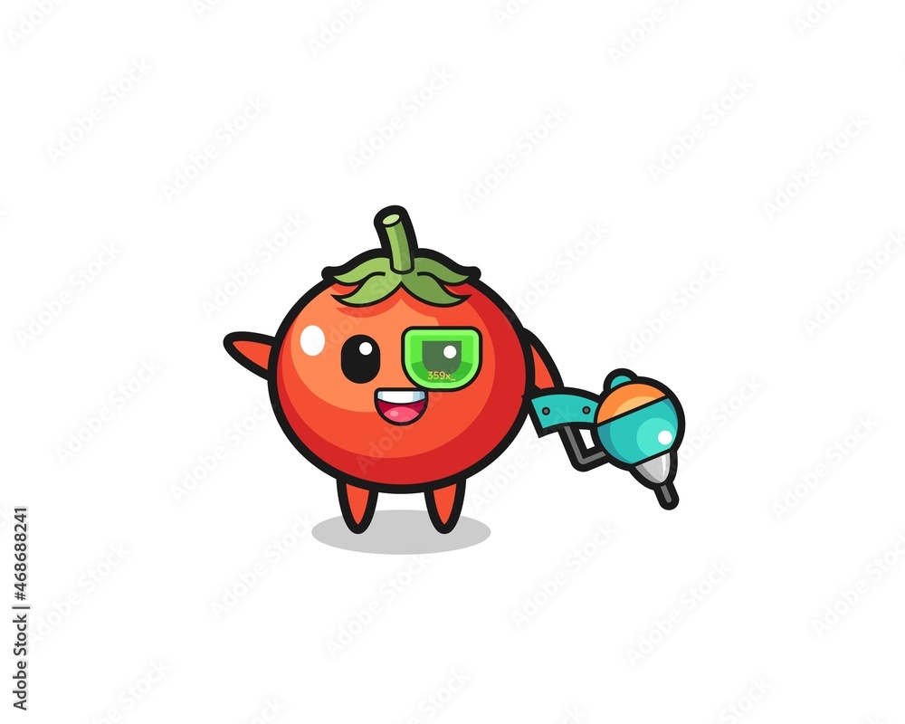 tomatoes cartoon as future warrior mascot tomatoes cartoon as future warrior mascot