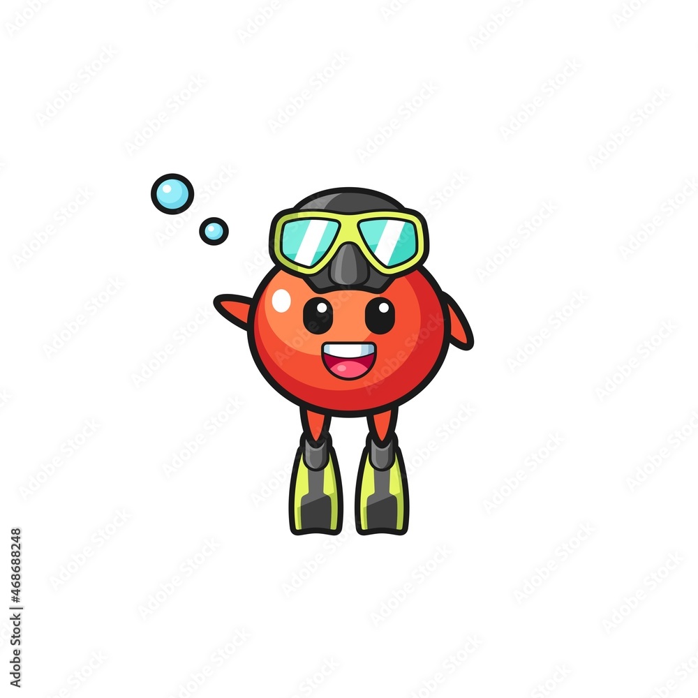 the tomatoes diver cartoon character the tomatoes diver cartoon character
