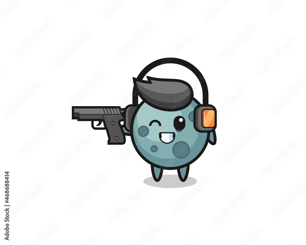 illustration of asteroid cartoon doing shooting range illustration of asteroid cartoon doing shooting range