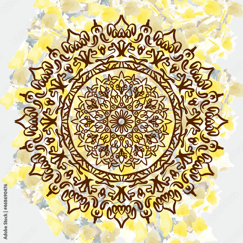 Mandala watercolor background Mandala watercolor background