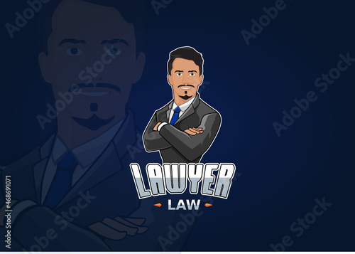 logo mascot businessman