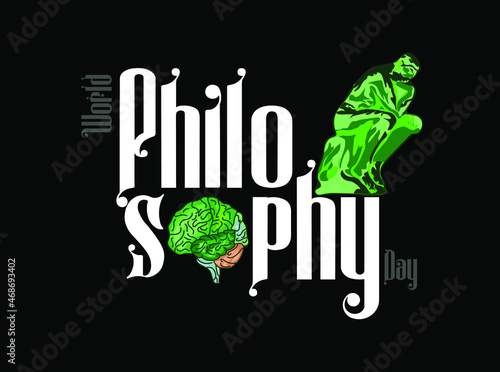 World Philosophy Day banner and poster design for social media and print media.