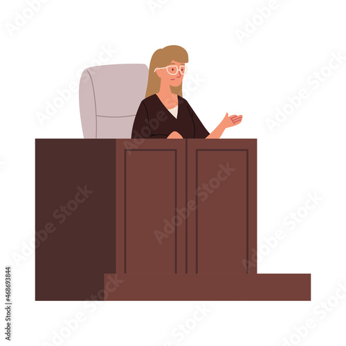 female judge on podium