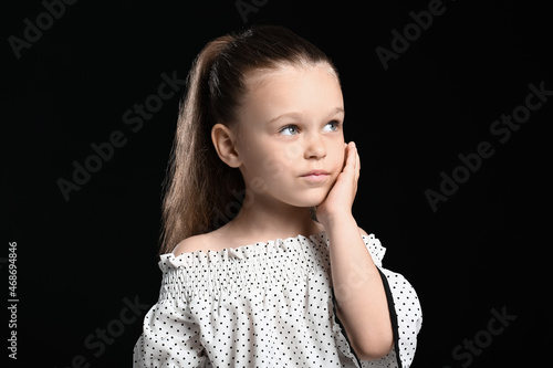 Portrait of pretty little g...