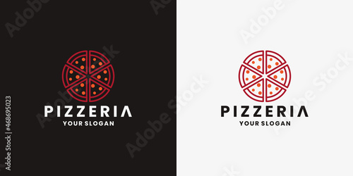 pizza logo. pizzeria logo design vector