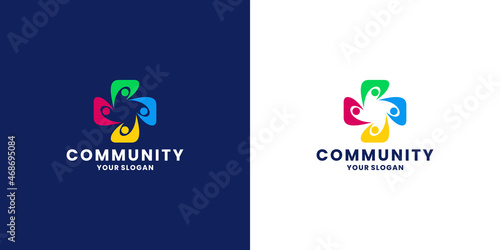 partnership, family group logo design for human community