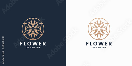 feminine beauty flower logo monogram