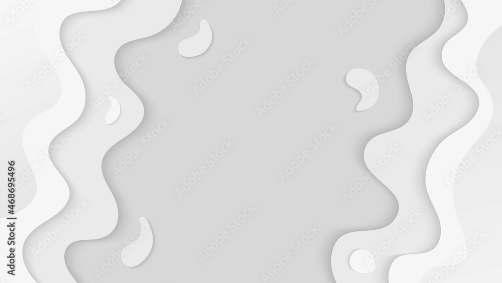 Abstract Liquid Shapes Dynamic White Papercut Style Background Abstract Liquid Shapes Dynamic White Papercut Style Background
