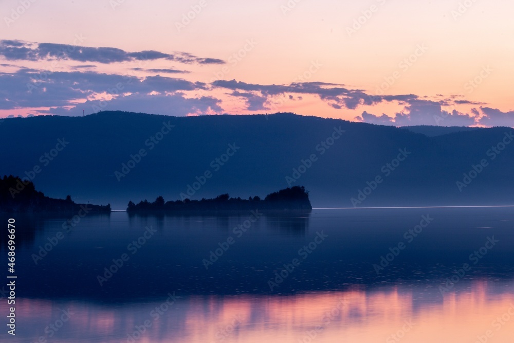Shaman Cape during the sunrise, lake Baikal