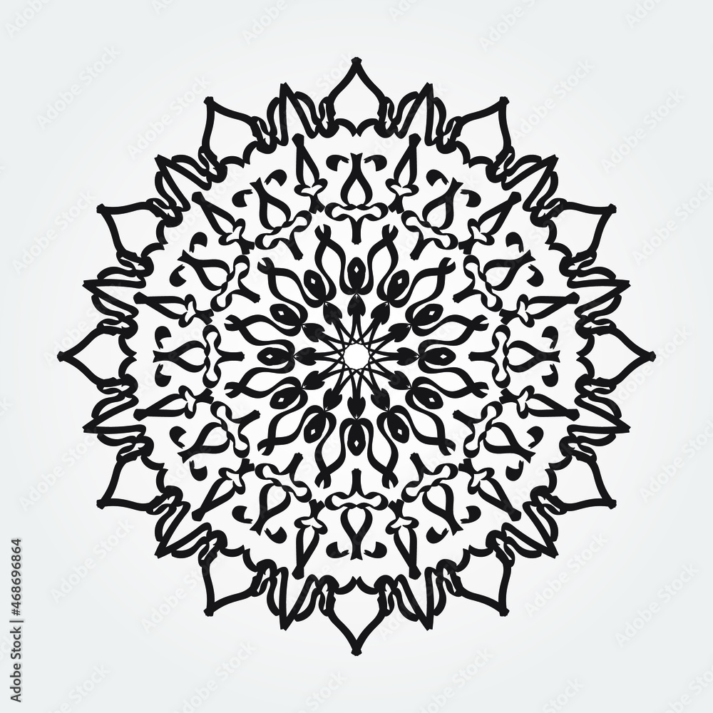 Decorative round floral mandala Decorative round floral mandala