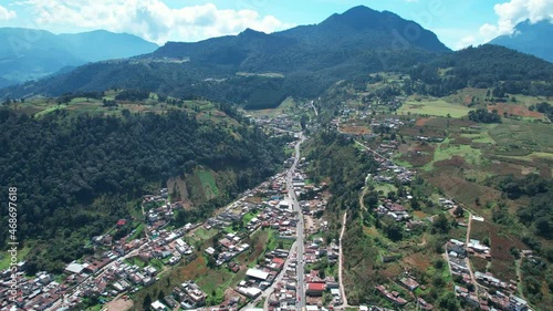 Highlands Mountains Valley Road Near Quetzaltenango Xela, Guatemala photo