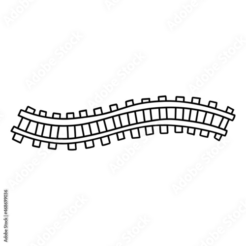 Railroad tracks outline design illustration for web, wedsite, application, presentation, Graphics design, branding, etc.