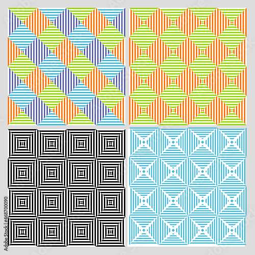 seamless geometric pattern wallpaper color background backdrop squares lines stripes triangle vector vintage modern minimal op art optical design apron cushions bedsheet gift wrapping paper abstract