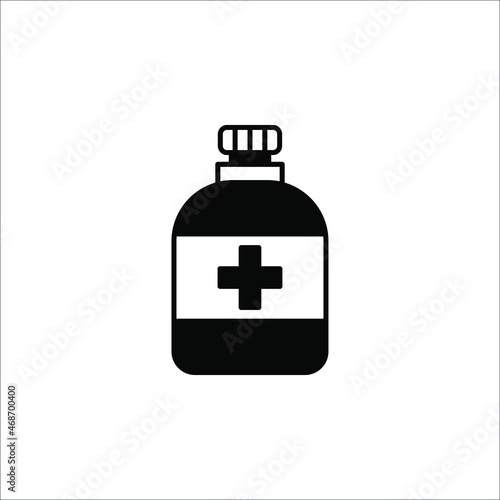 Medicine bottle icon,vector illustration. Flat design style. vector medicine bottle icon illustration isolated on White background