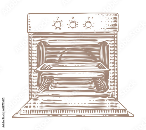 Isolated kitchen oven