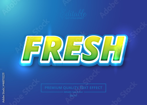 Fresh Editable Text Style Effect