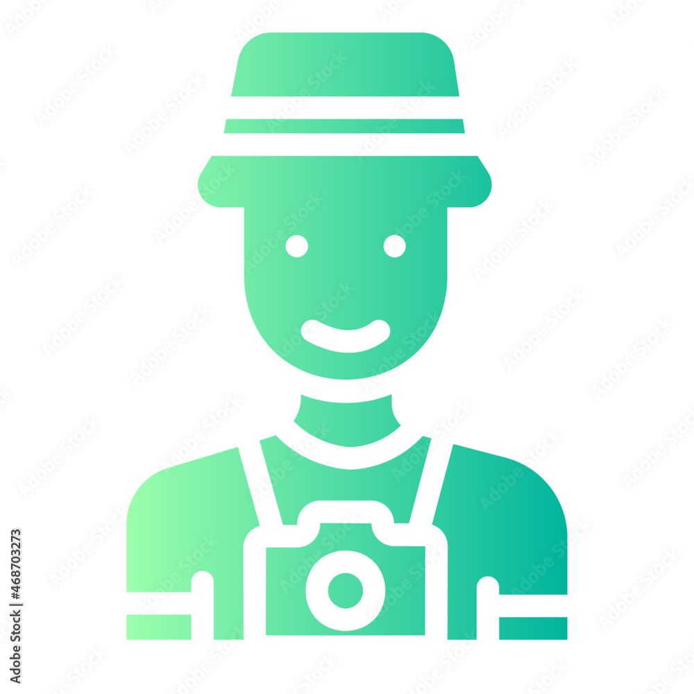 tourist gradient icon tourist gradient icon