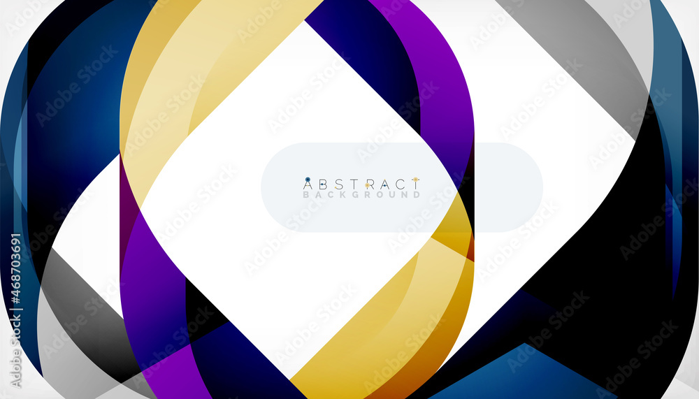 Abstract square shape with overlapping waves, minimal geometric background. Vector Illustration For Wallpaper, Banner, Background, Landing Page Abstract square shape with overlapping waves, minimal geometric background. Vector Illustration For Wallpaper, Banner, Background, Landing Page
