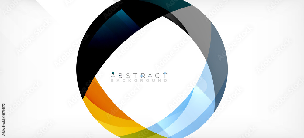 Color circle shapes, minimal geometric background. Trendy dynamic composition. Vector Illustration For Wallpaper, Banner, Background, Landing Page Color circle shapes, minimal geometric background. Trendy dynamic composition. Vector Illustration For Wallpaper, Banner, Background, Landing Page