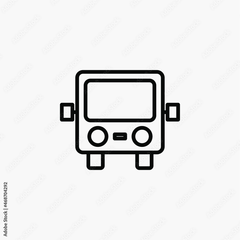 Car, vehicle, transportation, bus, truck line icon design concept Car, vehicle, transportation, bus, truck line icon design concept