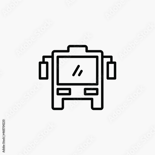 Bus, public transportation line icon design concept