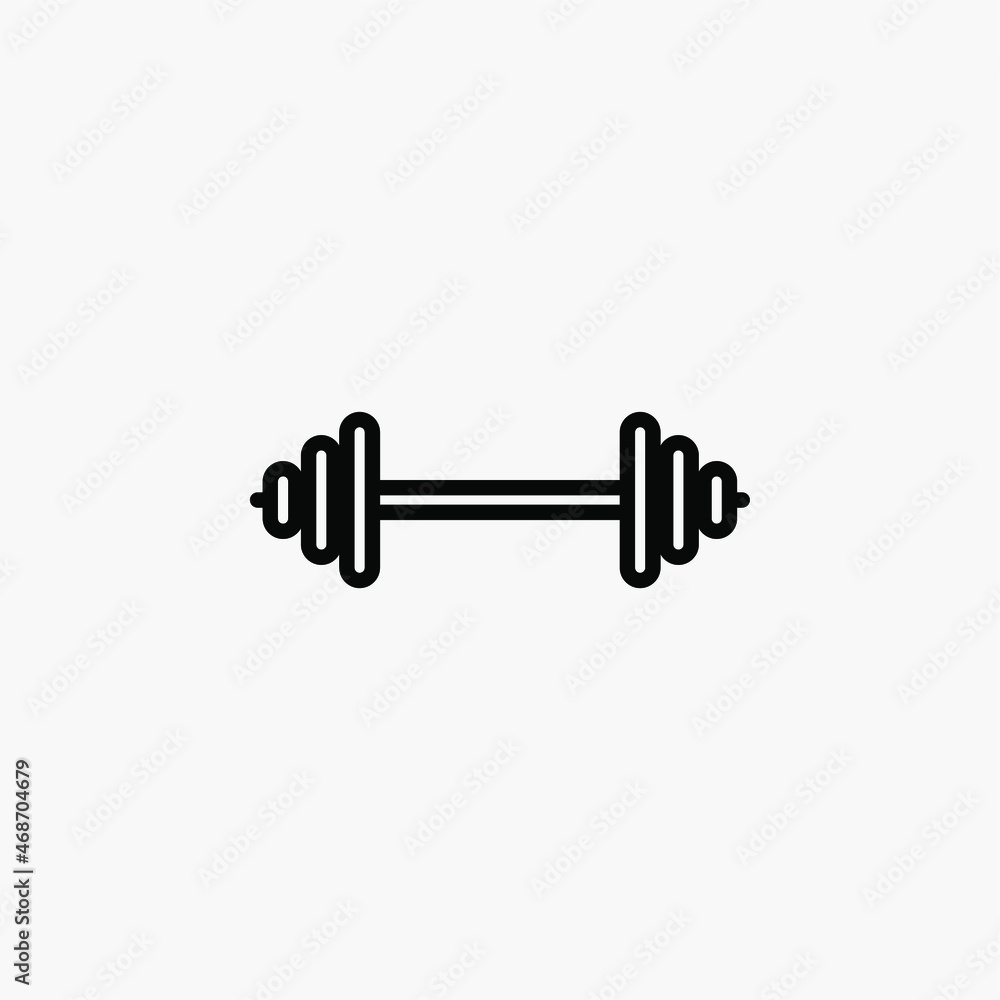 Gym, fitness, bodybuilding line icon design concept Gym, fitness, bodybuilding line icon design concept