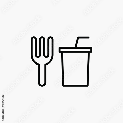 Food and drink line icon design concept
