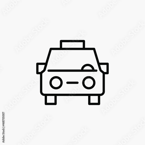 Taxi  cab line icon design concept
